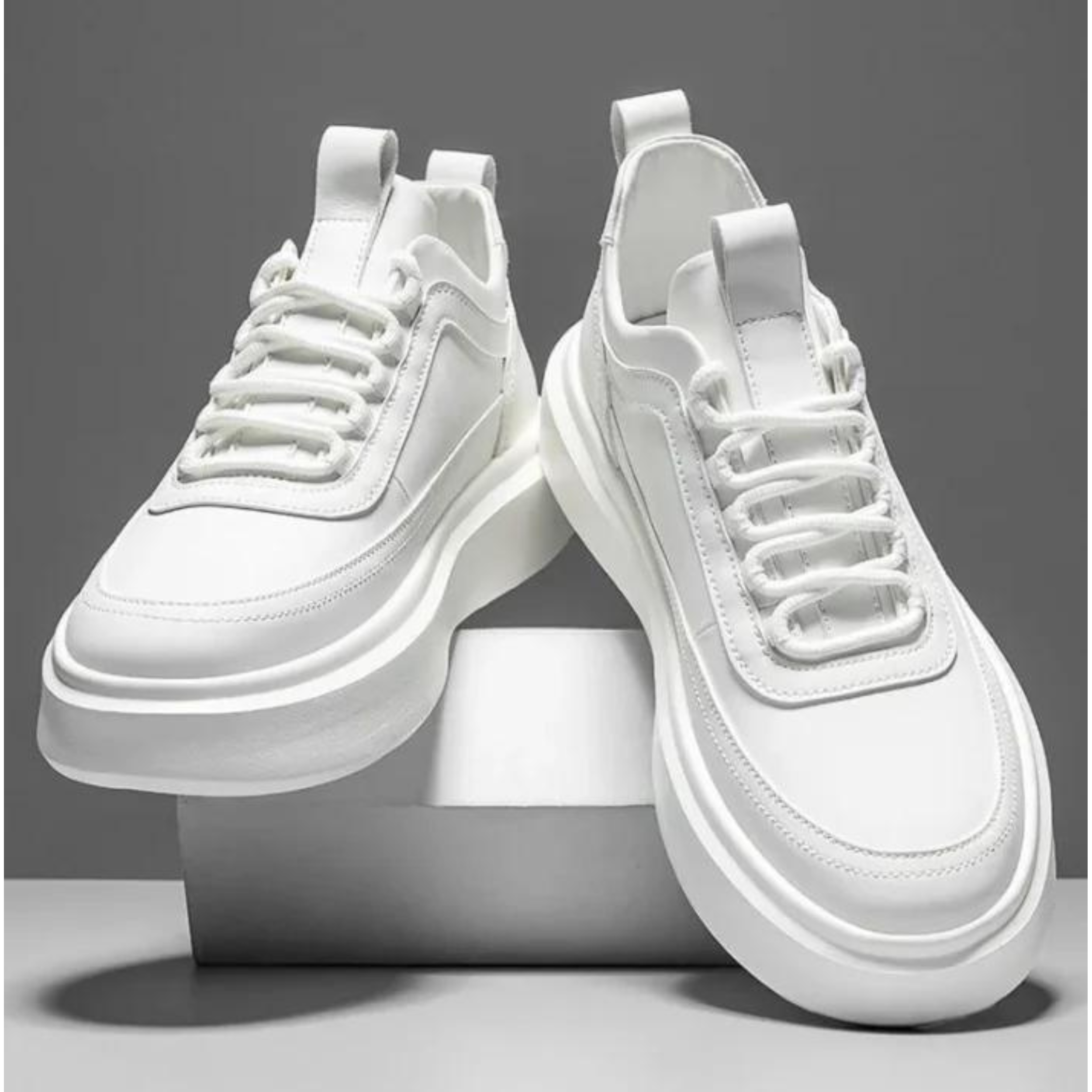 Denzel - Witte heren sneakers