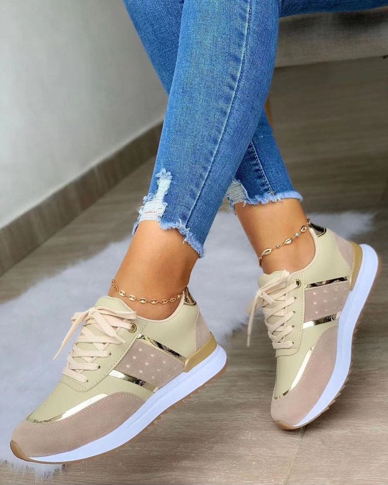 Wynessa - Sneakers Met Platform En Kleuraccenten