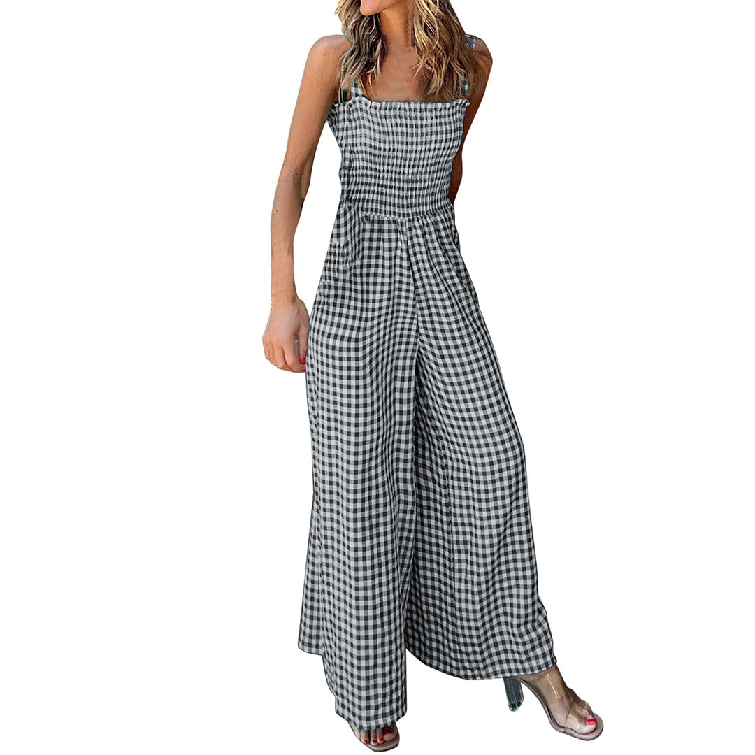 Bethany - Dames Geruite Jumpsuit