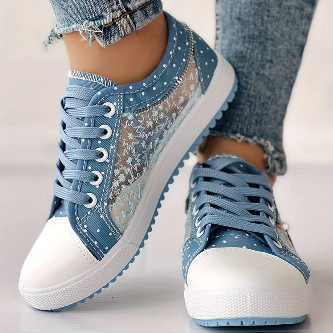 Emmie - Dames Platte Sneakers Van Mesh