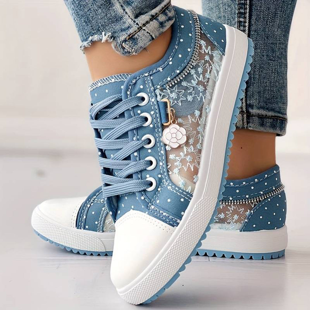 Emmie - Dames Platte Sneakers Van Mesh