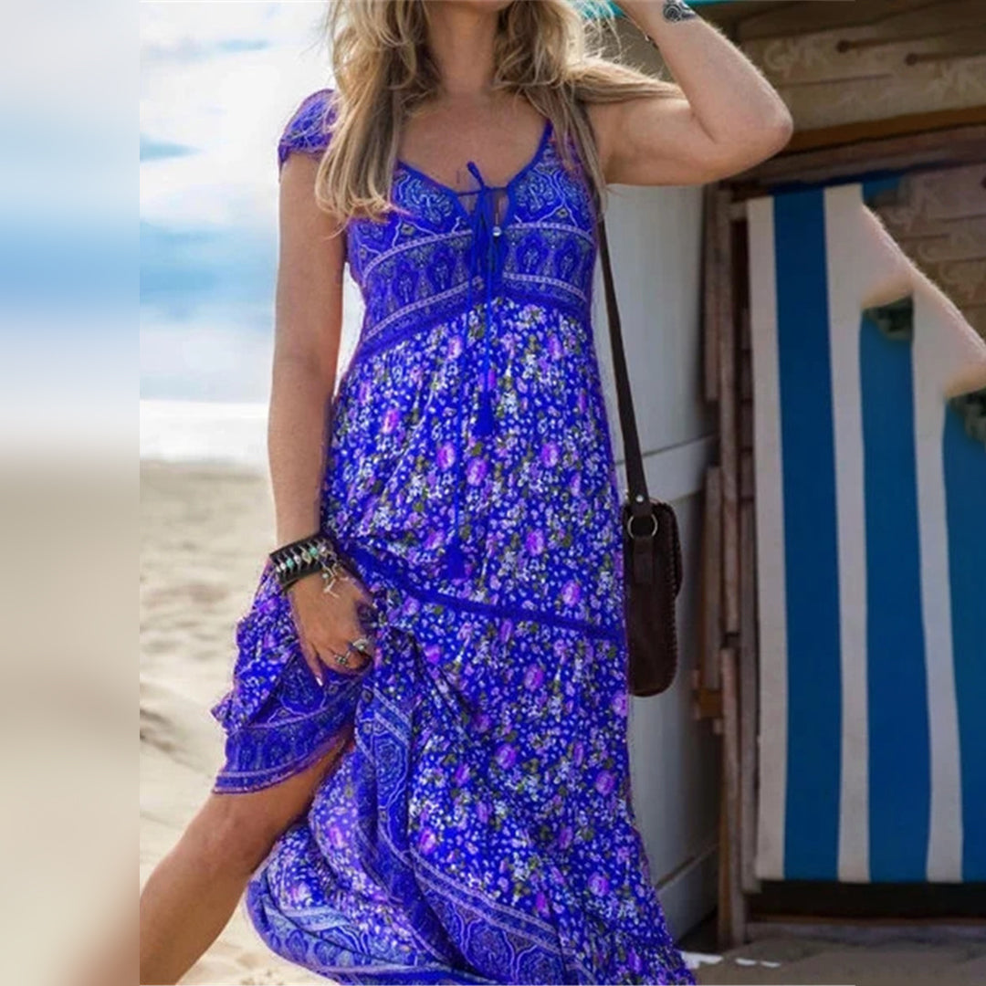 Madalyn - Bloemen Boho Jurk