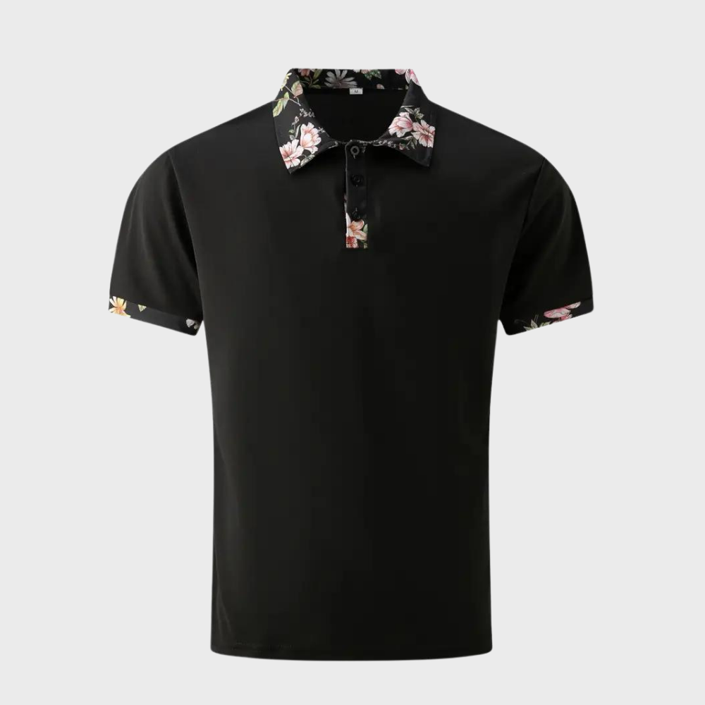 Sander - Gebloemd Herenpoloshirt