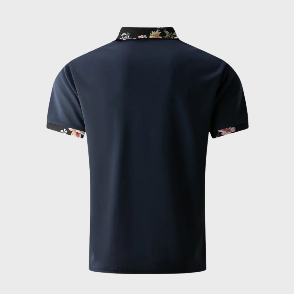 Sander - Gebloemd Herenpoloshirt