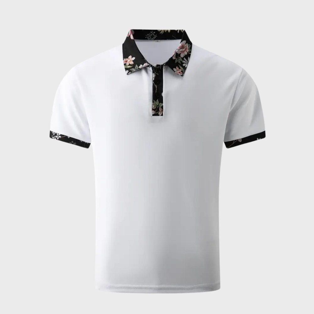 Sander - Gebloemd Herenpoloshirt