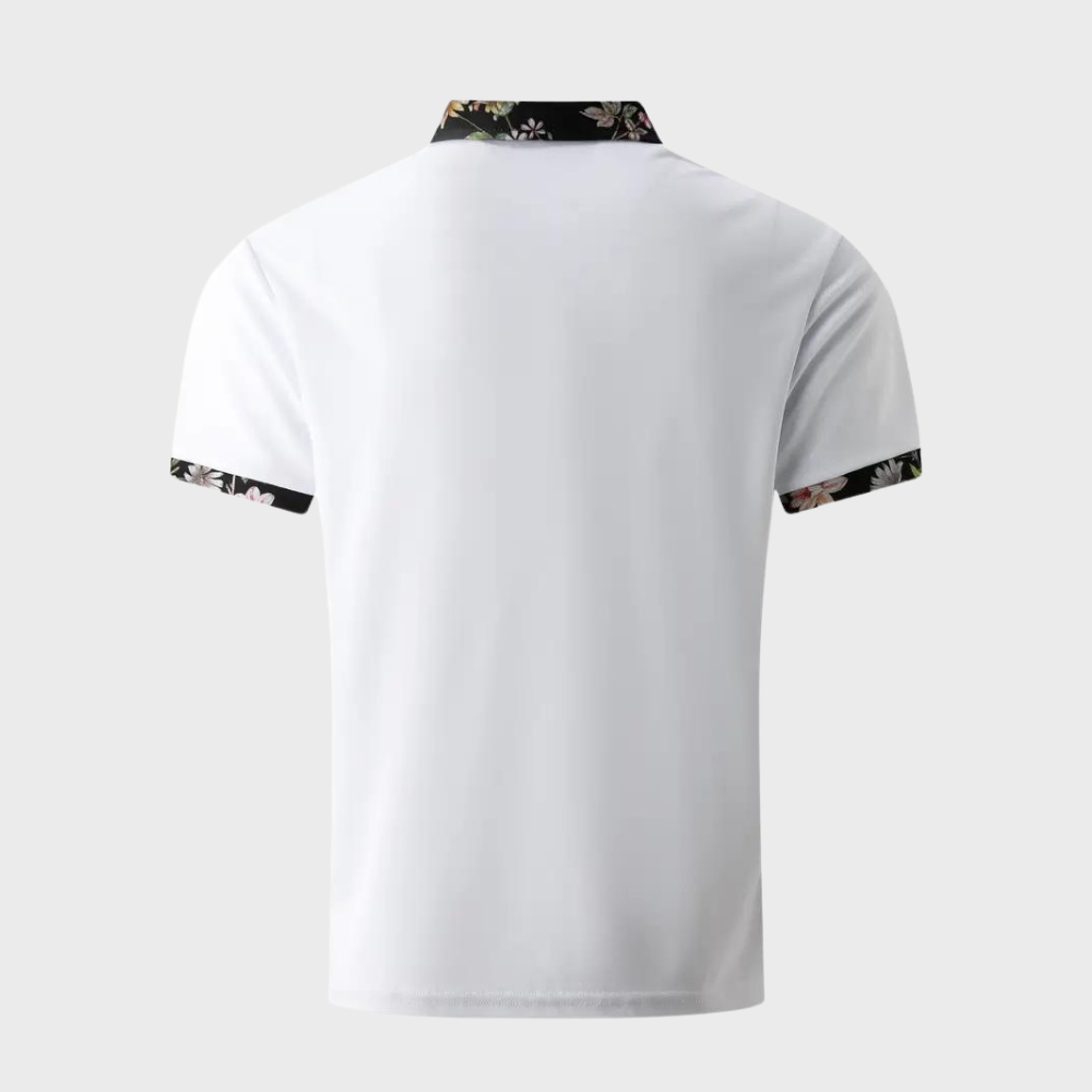 Sander - Gebloemd Herenpoloshirt