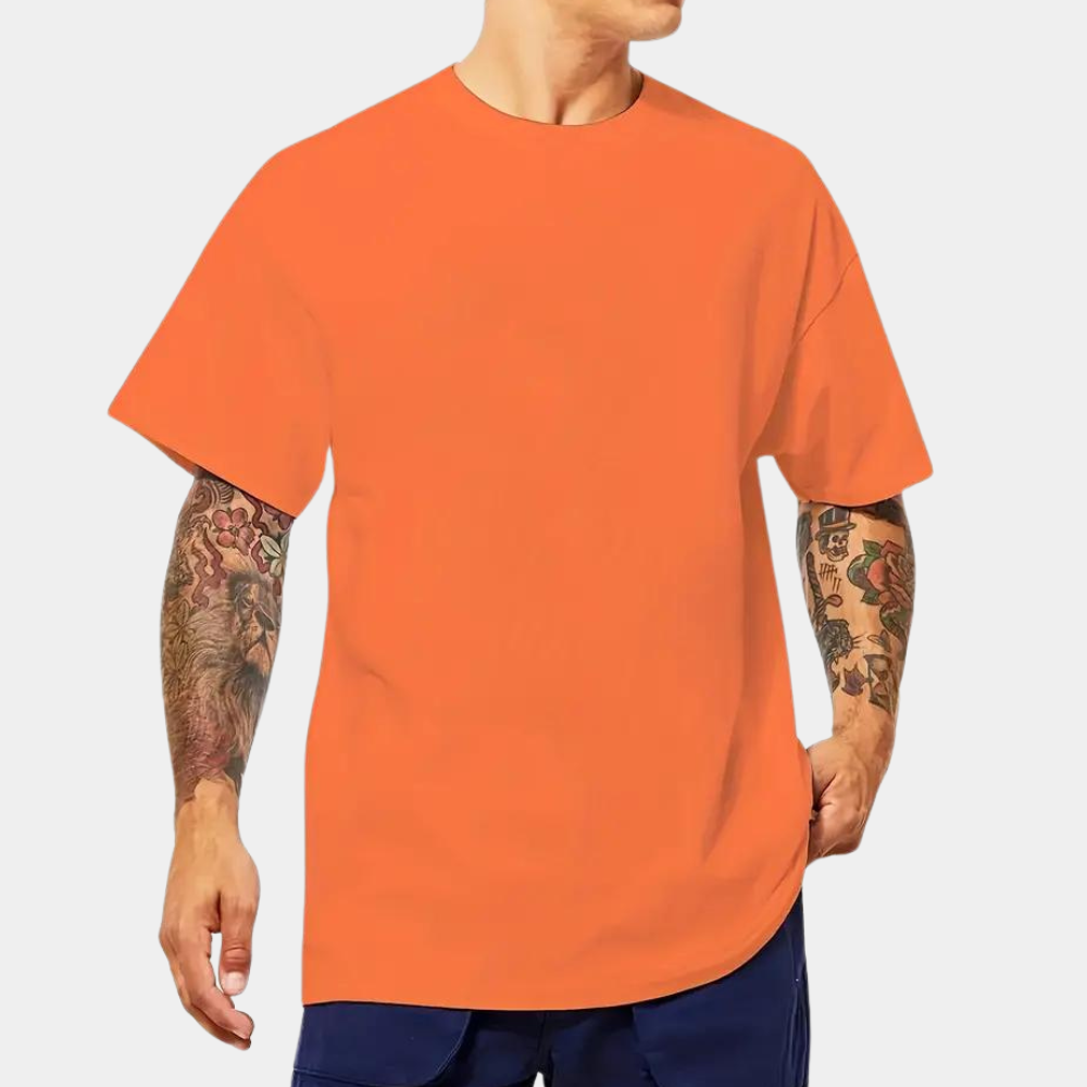 Sean - Stijlvol Oranje T-Shirt