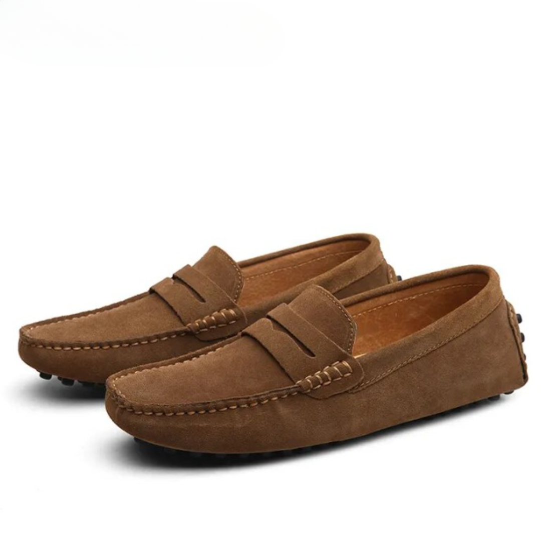 Brandon - Suède heren loafers