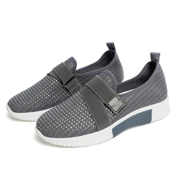 Raisa - Slip-On Dames Sneakers Met Klittenband | Verbeter Je Loophouding!