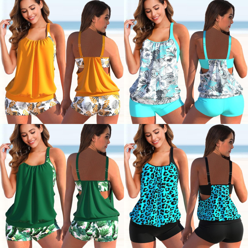 Zanda's™ - Tweekleurige Tankini-Set