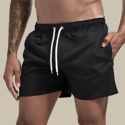 Charles - Premium Sneldrogende Basic Mid-Short Zwembroek Voor Heren