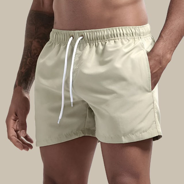 Charles - Premium Sneldrogende Basic Mid-Short Zwembroek Voor Heren