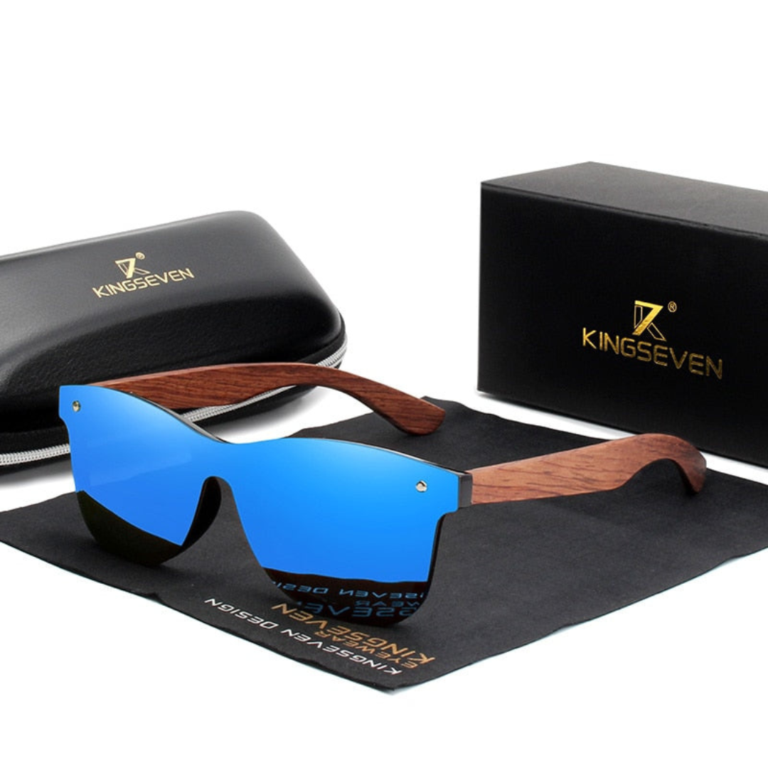 Kingseven - Zonnebril Met Houten Monturen