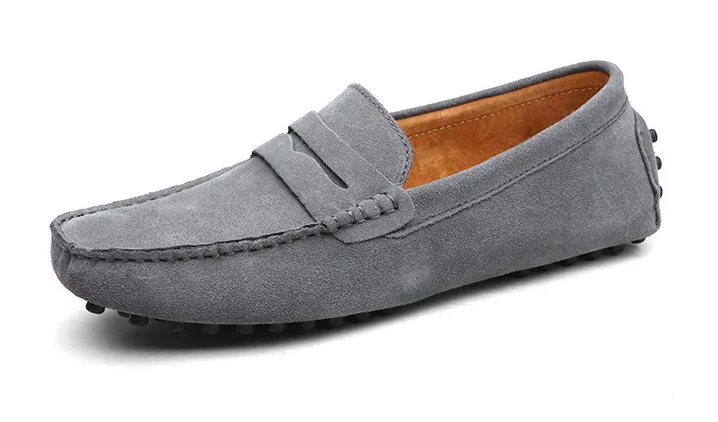 Brandon - Suède heren loafers